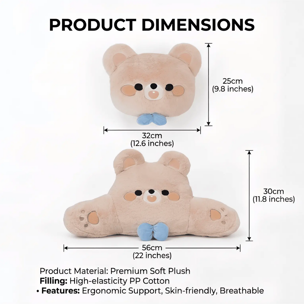 Cozy Bear Car Cushion Set – Cute & Ergonomic Comfort