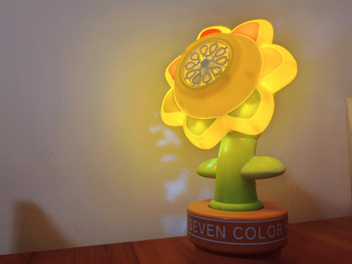 Solar Dancing Bubble Blower - LED Light Up & Remote Control Flower Bubble Machine