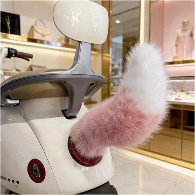 Fluffy Tail Car Decor – Cute Faux Fur Trunk Ornament