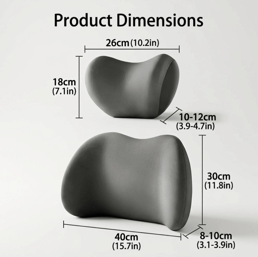 Comfort Memory Foam Car Cushion Set – Ergonomic Seat Support