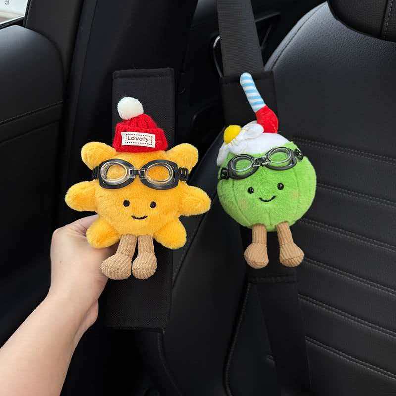 Cute Lemon Seat Belt Cushion – Soft Comfort Car Shoulder Pad