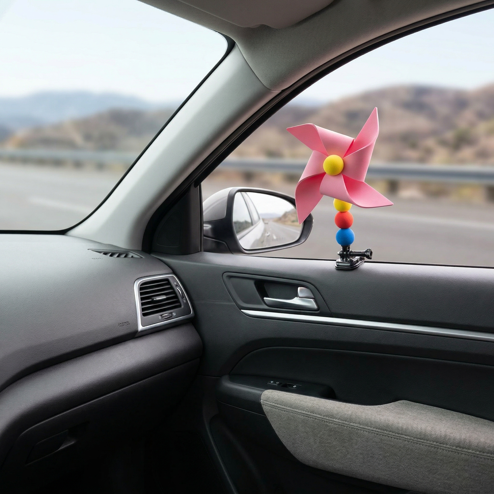 Colorful Windmill Car Decor – Spinning Exterior Fun Accessory