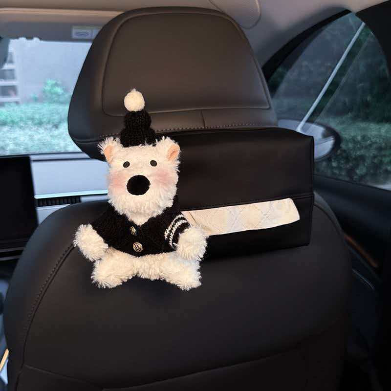 Cute Plush Car Tissue Holder – Cozy Interior Decor