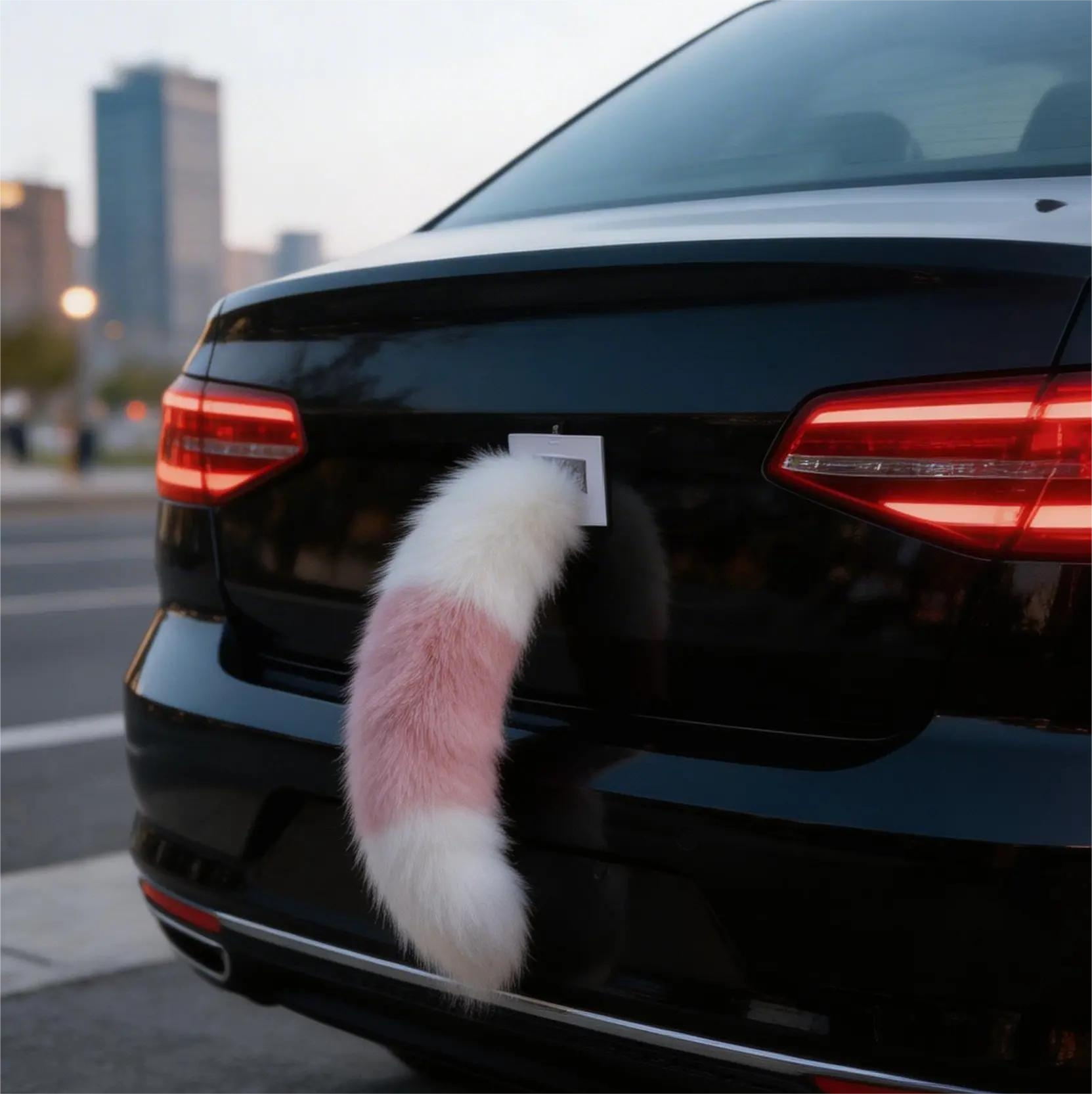 Fluffy Tail Car Decor – Cute Faux Fur Exterior Ornament